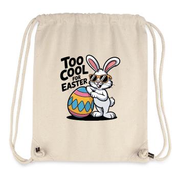 Lapin de Pâques avec lunettes de soleil et œuf - Sac à cordon recyclé Stanley/Stella - blanc naturel - Devant