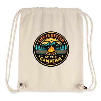Lagerfeuerleben: Natur & Wärme - Stanley/Stella recycelter Gym Bag - Naturweiß - Vorne