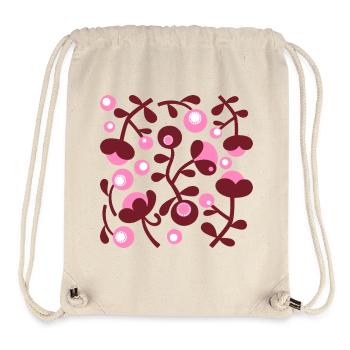 Abstrakte Pfingstrosen L Rose Sorbet Beere Rot Weiß - Stanley/Stella recycelter Gym Bag - Naturweiß - Vorne