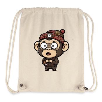 Singe Inventeur Steampunk Bonnet à Horloge - Sac à cordon recyclé Stanley/Stella - blanc naturel - Devant