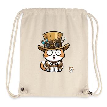 Cat Explorer Steampunk Top Hat Goggles - Stanley/Stella Recycled Gym Bag - natural - Front