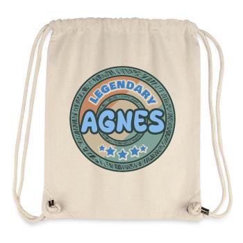 Spruch Agnes - Stanley/Stella recycelter Gym Bag - Naturweiß - Vorne
