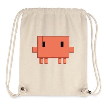 Claude Code Pixel AI Mascot Dev Sticker - Stanley/Stella Recycled Gym Bag - natural - Front
