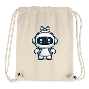 Copilot AI Robot Mascot Cute Dev Sticker - Stanley/Stella Recycled Gym Bag - natural - Front