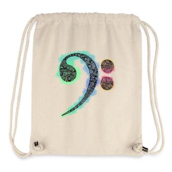 Clé basse Zentangle - Sac à cordon recyclé Stanley/Stella - blanc naturel - Devant
