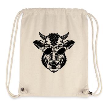 Lunettes de soleil vache - Sac à cordon recyclé Stanley/Stella - blanc naturel - Devant