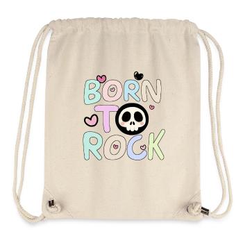 Born To Rock Rainbow - Stanley/Stella Recycled Gym Bag - natural - Front