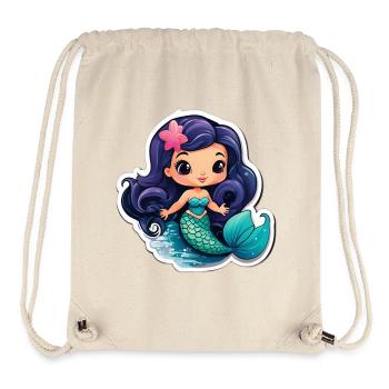 Kawaii-Meerjungfrau mit türkisfarbenem Schwanz - Stanley/Stella recycelter Gym Bag - Naturweiß - Vorne