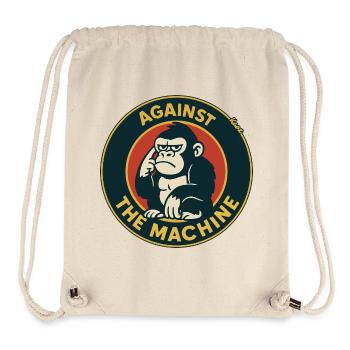 Logo Gorille contre la machine - Sac à cordon recyclé Stanley/Stella - blanc naturel - Devant