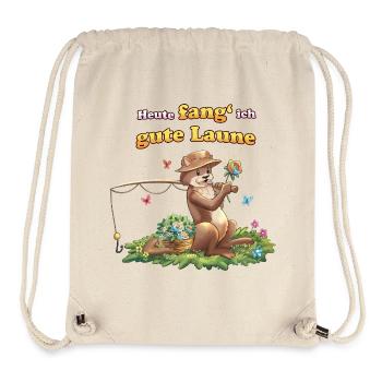 Siggi und der Zauberwald - Otto Otter beim Angeln - Stanley/Stella recycelter Gym Bag - Naturweiß - Vorne