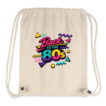 Retour au Neon Pop des années 80 - Sac à cordon recyclé Stanley/Stella - blanc naturel - Devant