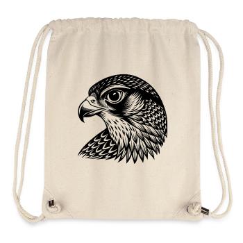 Tête de faucon - Sac à cordon recyclé Stanley/Stella - blanc naturel - Devant