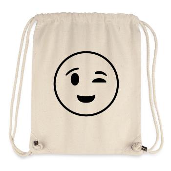 Glückliches Gesicht, das ein Auge schließt. - Stanley/Stella recycelter Gym Bag - Naturweiß - Vorne