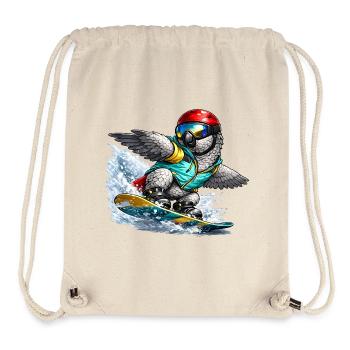 Graupapagei Snowboard - Stanley/Stella recycelter Gym Bag - Naturweiß - Vorne