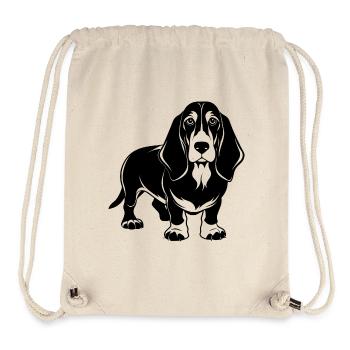 Basset Hound Dog - Stanley/Stella Recycled Gym Bag - natural - Front