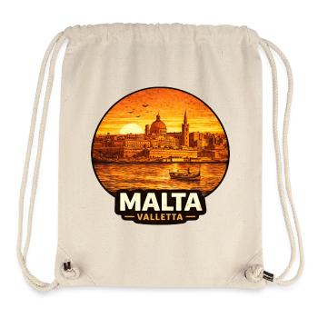 Malta Valletta Skyline Sonnenuntergang - Stanley/Stella recycelter Gym Bag - Naturweiß - Vorne