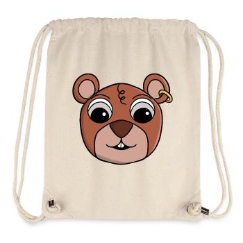 Cheerful Cheeky Animal Face - Stanley/Stella Recycled Gym Bag - natural - Front