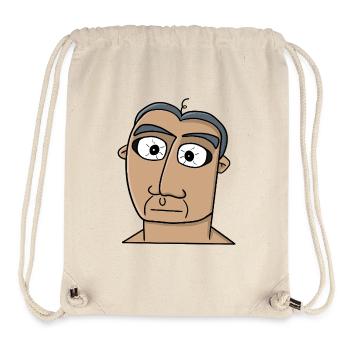 Wide-Eyed Minimalist Portrait - Stanley/Stella Recycled Gym Bag - natural - Front