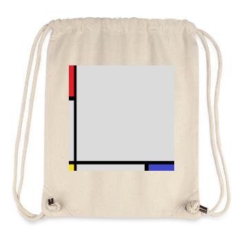 Composition dans le style de Mondrian. - Sac à cordon recyclé Stanley/Stella - blanc naturel - Devant