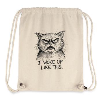 Gribouillis furieux du chat - Sac à cordon recyclé Stanley/Stella - blanc naturel - Devant