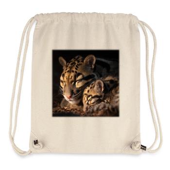Clouded leopard with cub Loving wildcats - Stanley/Stella Recycled Gym Bag - natural - Front