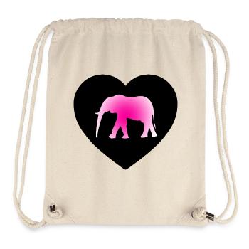 Elefant - Stanley/Stella recycelter Gym Bag - Naturweiß - Vorne