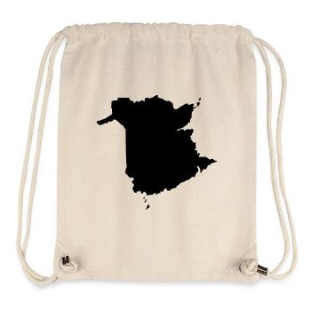 Karte von New Brunswick - Stanley/Stella recycelter Gym Bag - Naturweiß - Vorne