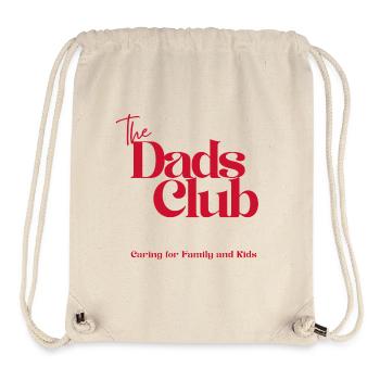 Le Club des Papas, lettres rouges - Sac à cordon recyclé Stanley/Stella - blanc naturel - Devant