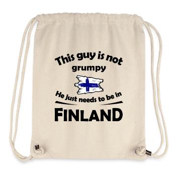 Brushstroke Finland Flag - Stanley/Stella Recycled Gym Bag - natural - Front