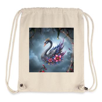 Himmlischer Blumenschwan - Stanley/Stella recycelter Gym Bag - Naturweiß - Vorne