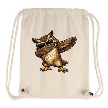 Dabbing Eagle Owl - Stanley/Stella Recycled Gym Bag - natural - Front