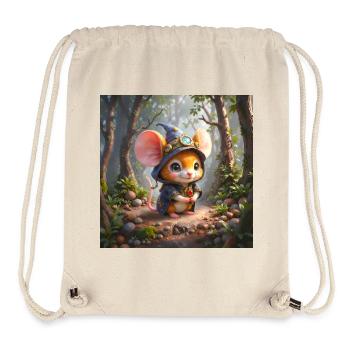 Leuchtender Waldmagier-Maus - Stanley/Stella recycelter Gym Bag - Naturweiß - Vorne