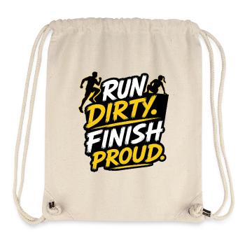 Run Dirty Finish Proud OCR Runner Design - Stanley/Stella Recycled Gym Bag - natural - Front