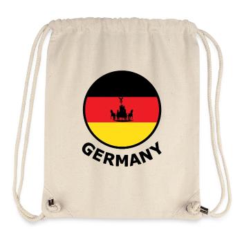 Demi-cercle du drapeau du wagon de l’Allemagne impériale - Sac à cordon recyclé Stanley/Stella - blanc naturel - Devant
