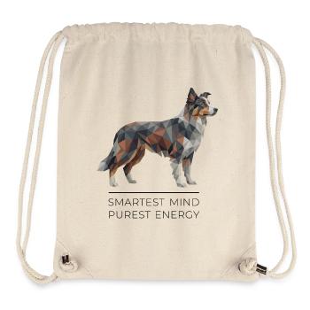 Border Collie Low-Poly Art - Smartest mind - Stanley/Stella Recycled Gym Bag - natural - Front