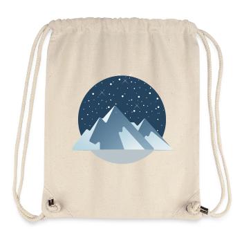 Starry Night Mountains – Winter Magic - Stanley/Stella Recycled Gym Bag - natural - Front