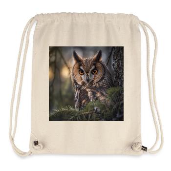 Eule im Waldnebel - Stanley/Stella recycelter Gym Bag - Naturweiß - Vorne