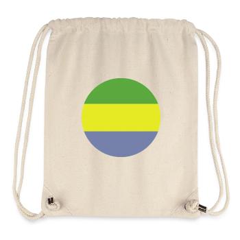 Gabon round flag - Stanley/Stella Recycled Gym Bag - natural - Front