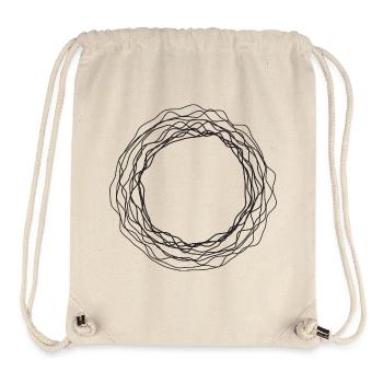 Tangled Wreath Circular Line Art - Stanley/Stella Recycled Gym Bag - natural - Front