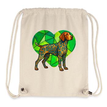 Cubist German Shorthaired Pointer Geometric Art - Stanley/Stella Recycled Gym Bag - natural - Front