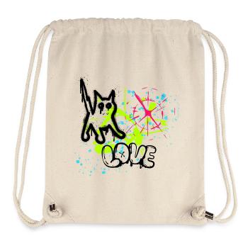 Neon Graffiti Splatter Muster - Stanley/Stella recycelter Gym Bag - Naturweiß - Vorne