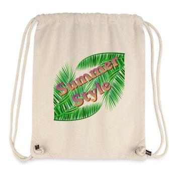 Summer Style mit Palmen - Stanley/Stella recycelter Gym Bag - Naturweiß - Vorne