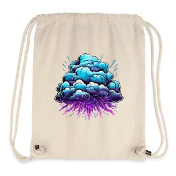 Blauer Wolkenknall Neon Burst - Stanley/Stella recycelter Gym Bag - Naturweiß - Vorne
