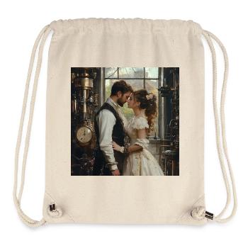 Steampunk Romantik: Liebespaar im Labor - Stanley/Stella recycelter Gym Bag - Naturweiß - Vorne