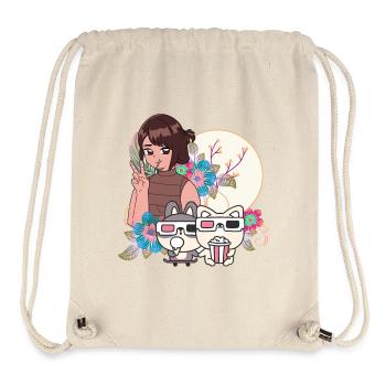Filmabend & Inklusive Freunde Kunst - Stanley/Stella recycelter Gym Bag - Naturweiß - Vorne