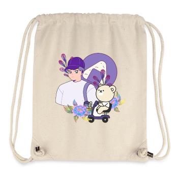 Onigiri Snack & Bear on Mobility Scooter - Stanley/Stella Recycled Gym Bag - natural - Front