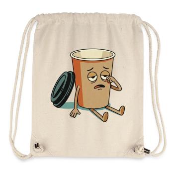 Exhausted Coffee Cup Figure - Stanley/Stella Recycled Gym Bag - natural - Front