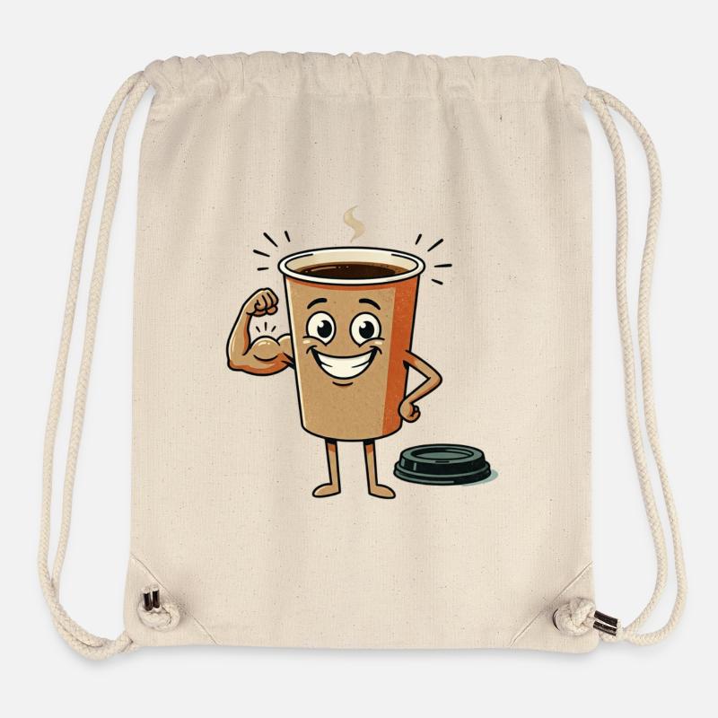 Energetic Coffee Cup Figure - Stanley/Stella Recycled Gym Bag - natural