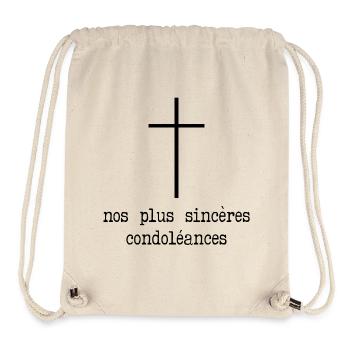 Départ Condoléances - Sac à cordon recyclé Stanley/Stella - blanc naturel - Devant