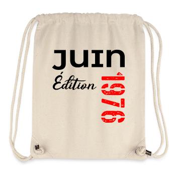  Juin 1976 - 50e anniversaire - Sac à cordon recyclé Stanley/Stella - blanc naturel - Devant